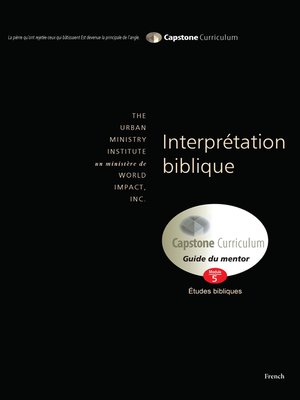 cover image of Interprétation biblique